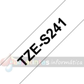 Brother TZeS241 Cinta Laminada Super Adhesiva Original de Etiquetas - Texto negro sobre fondo blanco - Ancho 18mm x 8 metros-3