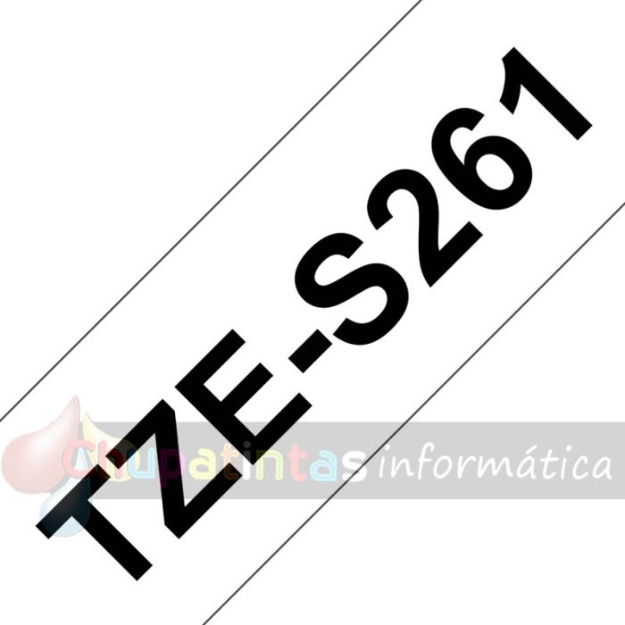 Brother TZeS251 Cinta Laminada Super Adhesiva Original de Etiquetas - Texto negro sobre fondo blanco - Ancho 24mm x 8 metros-3