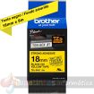 Brother TZeS641 Cinta Laminada Super Adhesiva Original de Etiquetas - Texto negro sobre fondo amarillo - Ancho 18mm x 8 metros
