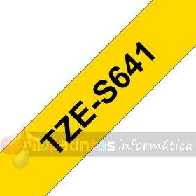 Brother TZeS641 Cinta Laminada Super Adhesiva Original de Etiquetas - Texto negro sobre fondo amarillo - Ancho 18mm x 8 metros-3