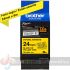 Brother TZeS651 Cinta Laminada Super Adhesiva Original de Etiquetas - Texto negro sobre fondo amarillo - Ancho 24mm x 8 metros-1