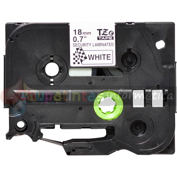 Brother TZeSE4 Cinta Laminada de Seguridad Original de Etiquetas - Texto negro sobre fondo blanco - Ancho 18mm x 8 metros-2