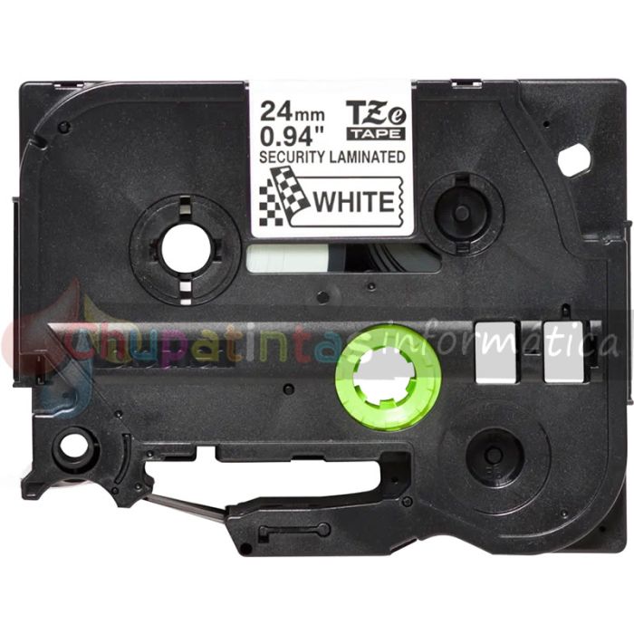 Brother TZeSE5 Cinta Laminada de Seguridad Original de Etiquetas - Texto negro sobre fondo blanco - Ancho 24mm x 8 metros-2