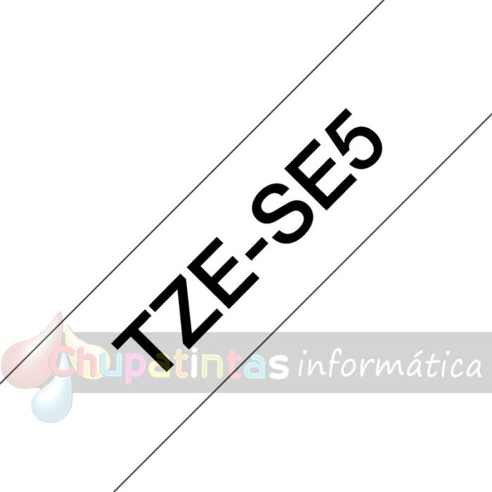 Brother TZeSE5 Cinta Laminada de Seguridad Original de Etiquetas - Texto negro sobre fondo blanco - Ancho 24mm x 8 metros-3