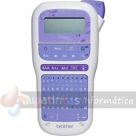 Brother PT-H200 Rotuladora Electrónica Portátil - Pantalla LCD -  Color Violeta/Blanco-1