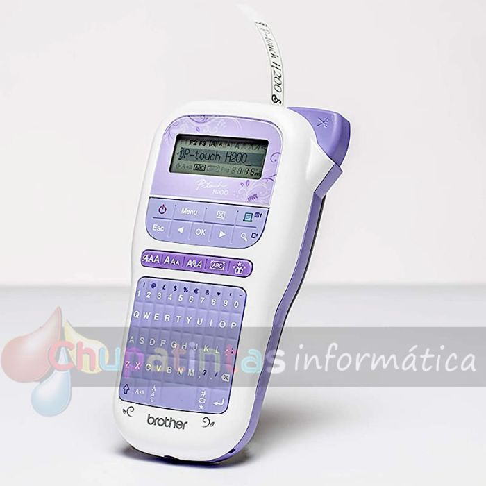 Brother PT-H200 Rotuladora Electrónica Portátil - Pantalla LCD -  Color Violeta/Blanco-2
