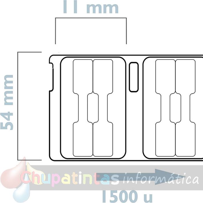 DYMO 11351 54mm x 11mm 1500 ETIQUETAS TERMICAS BLANCAS GENERICAS S0722510-4