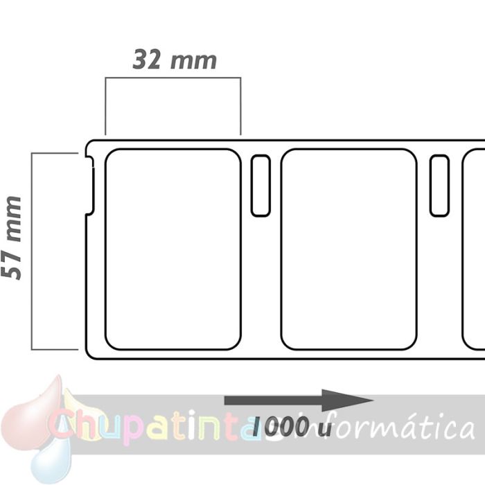 Dymo LW 11354 Etiquetas Genéricas Multiusos Autoadhesivas - 57x32mm - 1000 Unidades - Reemplaza S0722540-5