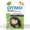 Dymo LetraTag S0718850 Cinta de Etiquetas Textiles de adhesion por plancha Original para Rotuladora - Texto negro sobre fondo blanco - Ancho 12mm x 2 metros (18769)