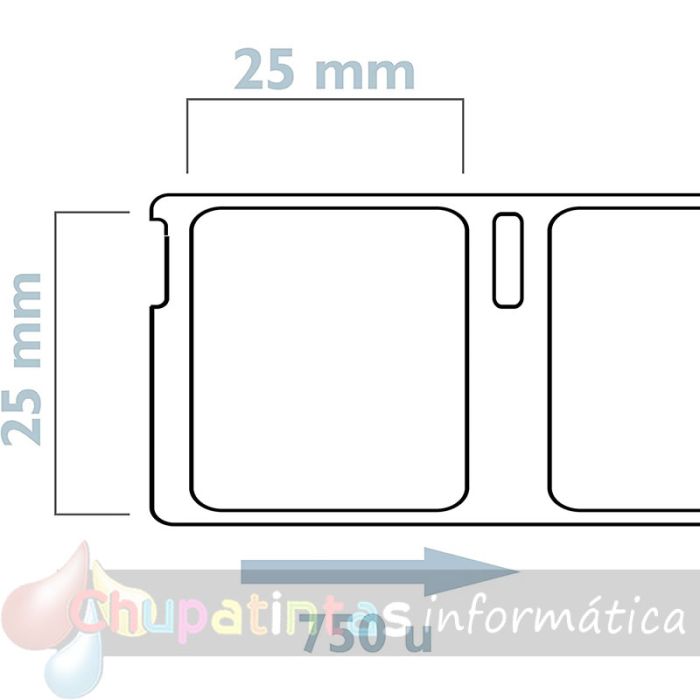 Dymo S0929120 25mm x 25mm 750 Etiquetas Térmicas Genéricas-6