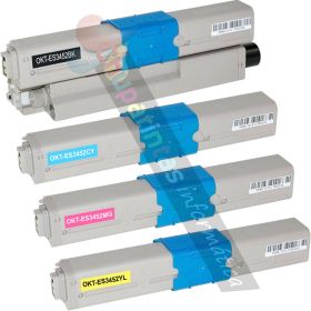 OKI Executive ES3452 MFP/ES5431DN/ES5462 MFP  Pack de 4 Cartuchos de Tóner Genéricos