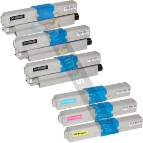 OKI Executive ES3452 MFP/ES5431DN/ES5462 MFP  Pack de 6 Cartuchos de Tóner Genéricos