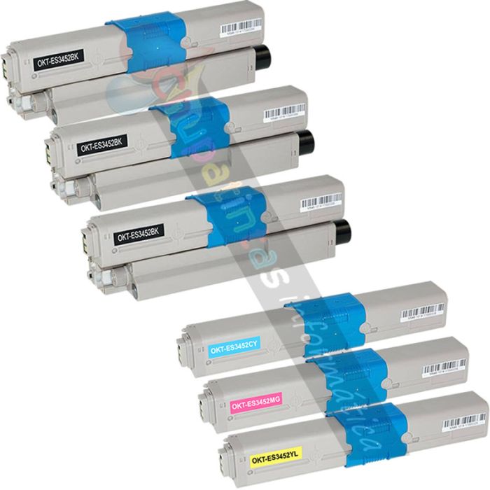 OKI Executive ES3452 MFP/ES5431DN/ES5462 MFP  Pack de 6 Cartuchos de Tóner Genéricos