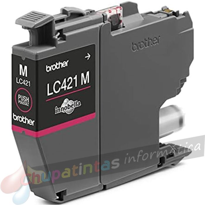 Brother LC421 Magenta Cartucho de Tinta Original - LC421M-3