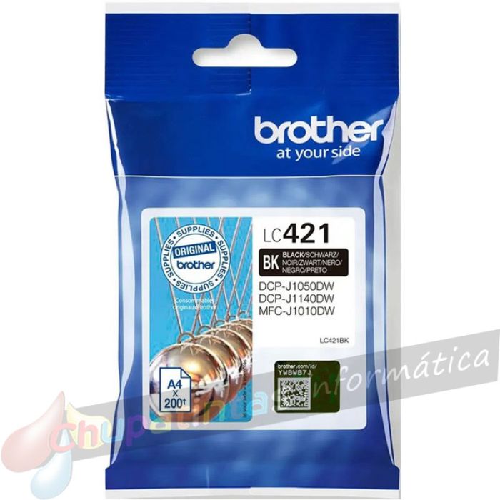 Brother LC421 Negro Cartucho de Tinta Original - LC421BK-2