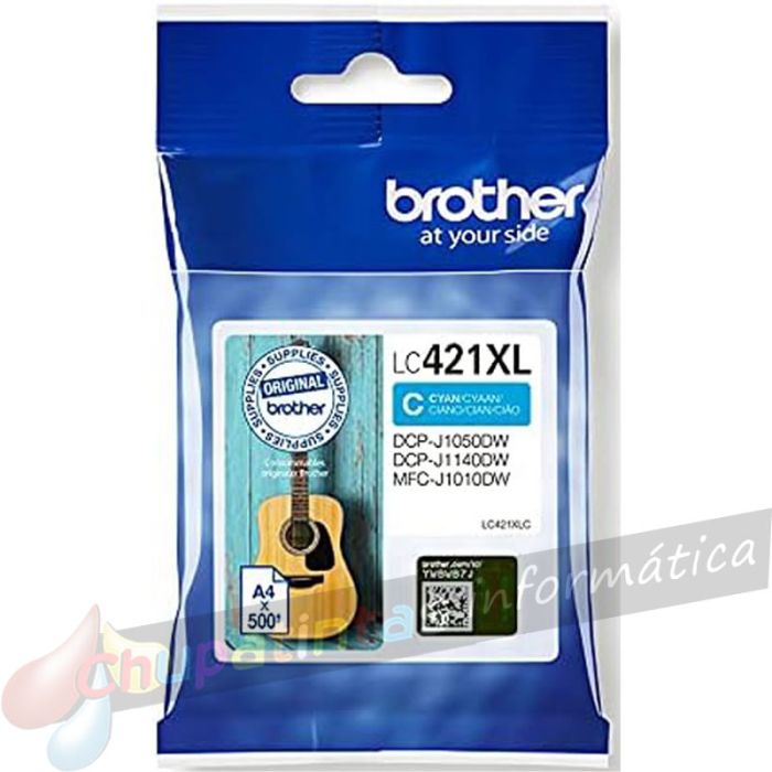 Brother LC421XL Cian Cartucho de Tinta Original - LC421XLC-2