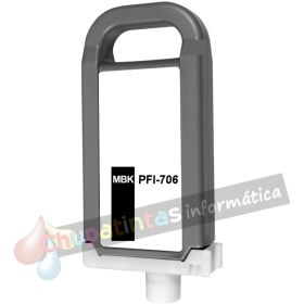 Canon PFI706 Negro Mate Cartucho de Tinta Pigmentada Genérico - Reemplaza 6680B001