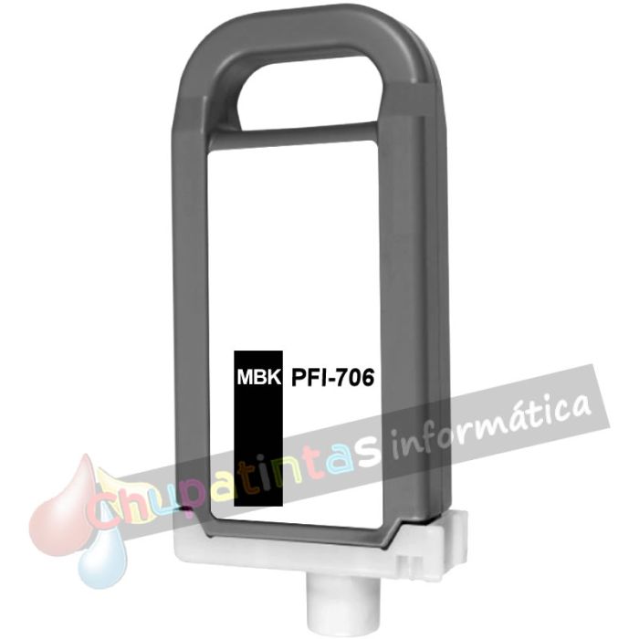 Canon PFI706 Negro Mate Cartucho de Tinta Pigmentada Genérico - Reemplaza 6680B001