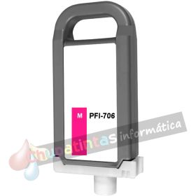 Canon PFI706 Magenta Cartucho de Tinta Pigmentada Genérico - Reemplaza 6683B001