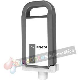 Canon PFI706 Gris Cartucho de Tinta Pigmentada Genérico - Reemplaza 6690B001