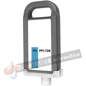Canon PFI706 Cian Photo Cartucho de Tinta Pigmentada Genérico - Reemplaza 6685B001