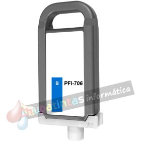 Canon PFI706 Blue Cartucho de Tinta Pigmentada Genérico - Reemplaza 6689B001