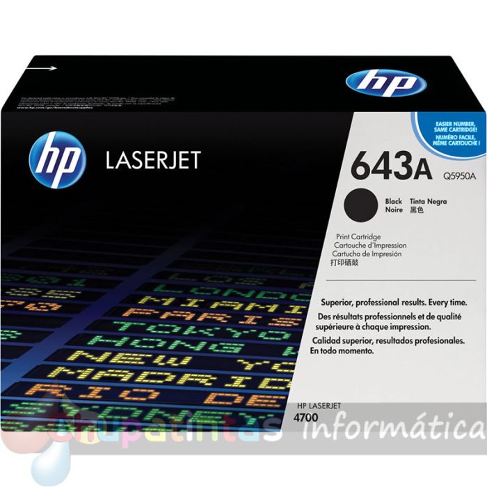 HP Q5950A Negro Cartucho de Tóner Original - 643A