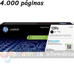 HP W1390X Negro Cartucho de Tóner Original - 139X