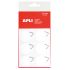Apli Colgadores Autoadhesivos Redondos - Ø 30mm - Triangulo Metalico de Soporte - Base Adhesiva Blanca - 12 Unidades por Bolsa - Gran Resistencia - Ideal para Fotos, Calendarios y Posteres - Color Blanco