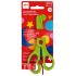 Apli Tijera Preescolar Ergonomica - Tamaño 13cm - Muelle para Apertura Facil - Hojas de Plastico - Punta Redondeada - Ideal para Niños de 3+ - Color Verde