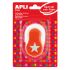 Apli Perforadora Estrella - Figura de 25.4mm - Perfora Papel, Carton, Cartulina y Goma Eva de Hasta 2mm - Deposito de Facil Apertura - Doble Uso - Ideal para Manualidades y Decoraciones - Color Blanco