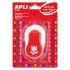 Apli Perforadora de Papel y Goma Eva en Forma de Tulipan - Tamaño de Figura 25.4mm - Perforadora de Alta Calidad para Papel, Carton, Cartulina o Goma Eva de Hasta 2mm - Deposito de Facil Apertura - Doble Uso - Color Blanco
