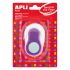Apli Perforadora de Papel y Goma Eva en Forma de Circulo - Tamaño de Figura 25.4mm - Perfora Papel, Carton, Cartulina y Goma Eva de Hasta 2mm - Deposito de Restos - Color Blanco