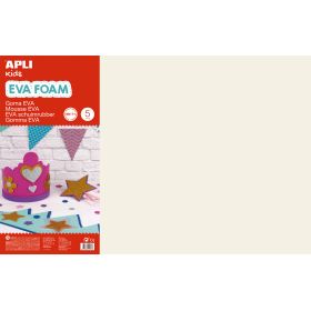 Apli Goma Eva Piel Claro 600x400mm - 5 Hojas de Tamaño Grande y Flexible - Ideal para Manualidades y Decoracion
