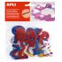 Apli Formas Goma Eva Adhesivas Numeros Purpurina Metalizada - 50 U - Faciles de Pegar - Brillo Metalico - Ideal para Manualidades