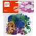 Apli Formas Goma Eva Adhesivas Letras Purpurina Metalizada 52 U - Decoracion con Brillo - Faciles de Pegar - Variedad de Formas y Letras