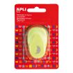 Apli Perforadora de Papel en Forma de Luna - Tamaño de Figura 16mm - Alta Calidad para Papel, Carton y Cartulina - Deposito de Restos de Papel - Doble Uso para Decoracion - Color Plateado
