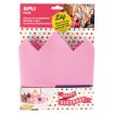 Apli Corona de Goma Eva Rosa con Accesorios - Ajustable a Diferentes Medidas - 10 Numeros Adhesivos - 24 Formas de Goma Eva Adhesiva con Purpurina - Color Rosa