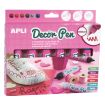 Apli Rotuladores de Gel 3D con Acabado Purpurina - 25ml por Unidad - Surtido de 6 Colores - Personaliza Regalos, Objetos, Tarjetas, Detalles, Fotos, Carpetas, Etc - Colores Surtidos