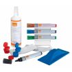 Nobo Kit de Usuario para Pizarra Blanca - Incluye Rotuladores, Borrador, Espray y Paño de Limpieza - Accesorios para Pizarras Blancas - Color Blanco