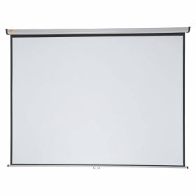 Nobo Pantalla Proyeccion Pared 2400x1813mm Blanca Mate 4:3 - Montaje en Pared o Techo - Carcasa Protectora - Alta Calidad de Proyeccion - Color Blanco