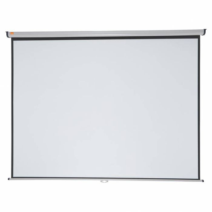 Nobo Pantalla Proyeccion Pared 2400x1813mm Blanca Mate 4:3 - Montaje en Pared o Techo - Carcasa Protectora - Alta Calidad de Proyeccion - Color Blanco
