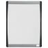 Nobo Mini Pizarra Magnetica con Marco Arqueado 215x280 - Elegante Diseño Plateado y Negro - Almohadillas Adhesivas e Imanes Incluidos - Blanco