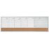 Nobo Planificador Semanal de Pizarra Magnetica Pequeña 585x190mm - Tira de Corcho - Almohadillas Adhesivas e Imanes - Gris