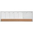 Nobo Planificador Semanal de Pizarra Magnetica Pequeña 585x190mm - Tira de Corcho - Almohadillas Adhesivas e Imanes - Gris