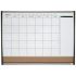 Nobo PlaNIFicador Pizarra Magnetica Pequeña con Tablero de Anuncios de Corcho 585x430mm - Semanal y Mensual - Marco Plateado y Negro - Blanco