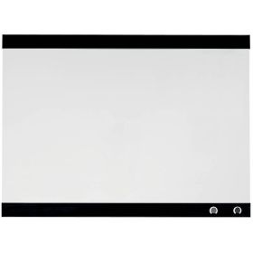 Nobo Pizarra Blanca Magnetica Pequeña con Clip para Notas 430x580mm - Diseño sin Marco - Funciones de Gancho - Color Blanco