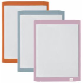 Nobo Mini Pizarra Magnetica con Marco de Color 216x280mm - Varios Colores - Rotulador y Borrador Incluidos - Almohadillas Adhesivas e Imanes