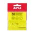 Apli Notas Adhesivas Transparentes Bloc 50 Hojas 75x75mm - Para Anotar sin Perder la Visibilidad del Texto o la Imagen - Resistentes al Agua - Color Amarillo