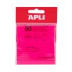 Apli Notas Adhesivas Transparentes Bloc 50 Hojas 75x75mm - Para Anotar sin Perder la Visibilidad del Texto o la Imagen - Resistentes al Agua - Color Rosa